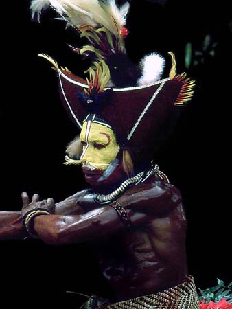 Headhunter warrior of Papua New Guinea