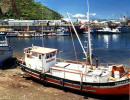 22 boats anchored at low tide in puerto montt  chile 800